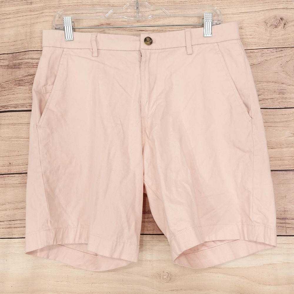 Chaps Shorts Mens 32 Pink Chino Cotton Stretch Coastland Wash 9 Inseam Casual